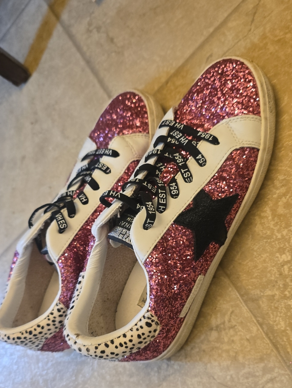 Vintage Havana Flair 4 - Glitter Star Sneakers - Pink